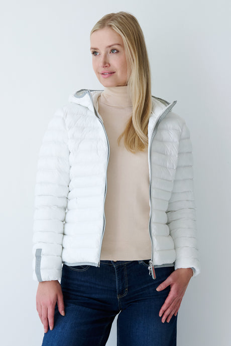 Elfy Vegan Down Short Jacket | White