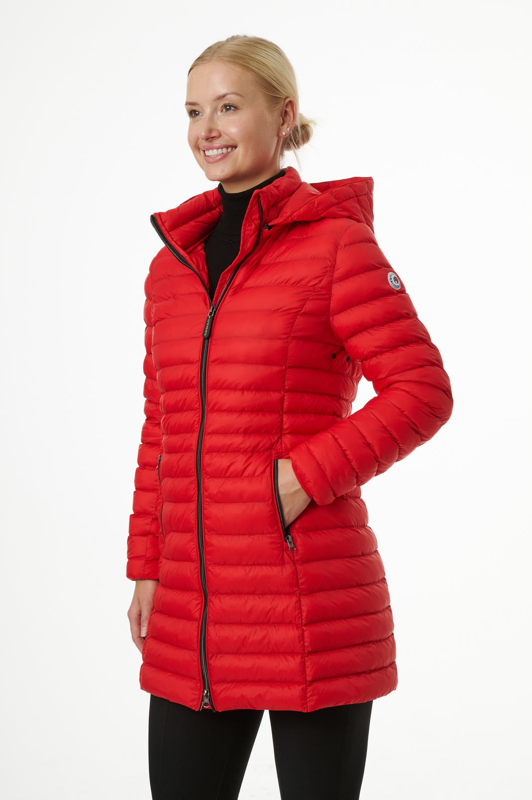 Julie Vegan Down Coat| Chili Red