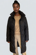 Load image into Gallery viewer, Saga Long Vegan Down Coat | Black 10
