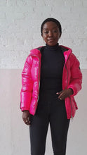 Load and play video in Gallery viewer, Soley Vegan Down 2 in 1 Jacket | Flash Pink
