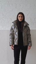 Load and play video in Gallery viewer, Zoe Down Bomber Jacket | Olive
